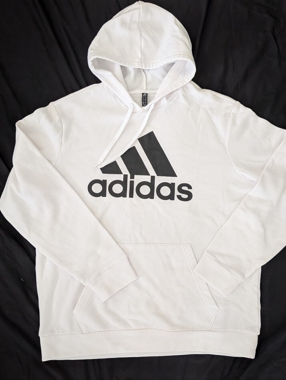 ADIDAS White & Black Golf Hoodie Sweatshirt Men's Size XL